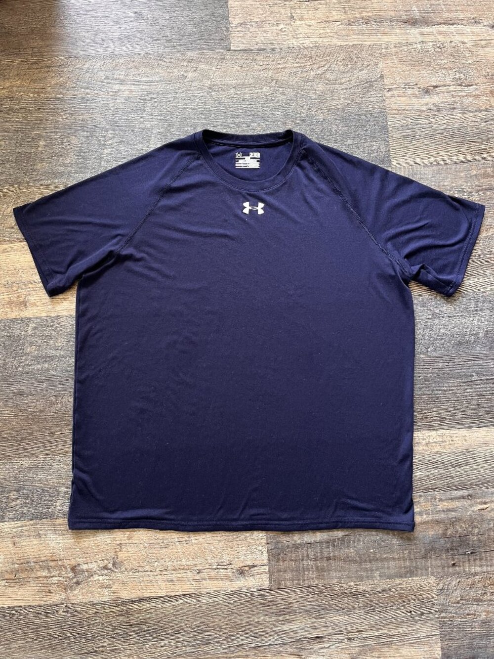 Under Armour HeatGear Men's Navy Raglan Crewneck T-Shirt XL